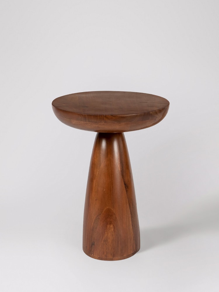 Swoon Mid Brown Cole Acacia Wood Side Table - Image 2 of 6