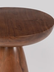 Swoon Mid Brown Cole Acacia Wood Side Table - Image 4 of 6