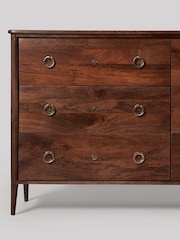Swoon Light Brown Reyna Mango Wood Six-Drawer Chest - Image 6 of 7