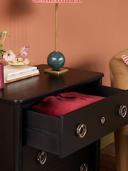 Swoon Black Reyna Mango Wood Chest Of Three Drawers - Image 2 of 7