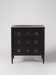 Swoon Black Reyna Mango Wood Chest Of Three Drawers - Image 4 of 7