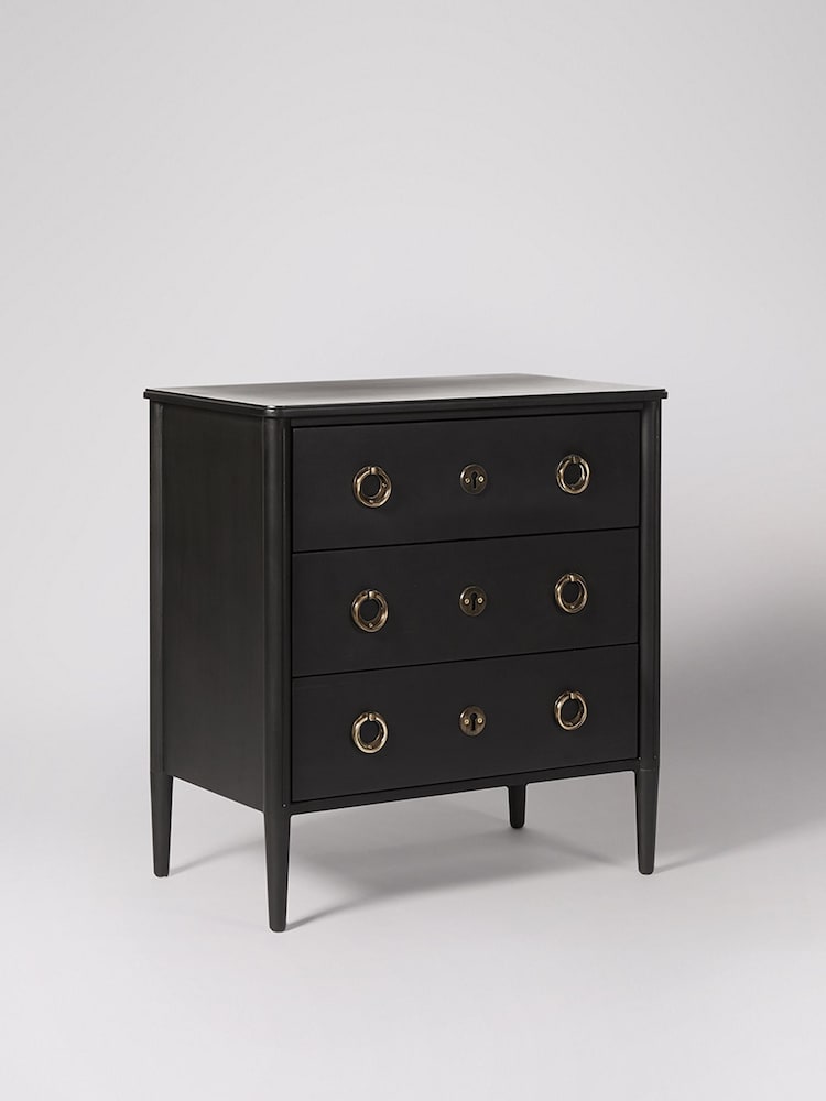 Swoon Black Reyna Mango Wood Chest Of Three Drawers - Image 7 of 7 Swoon Black Reyna Mango Wood Chest Of Three Drawers - Image 7 of 7
