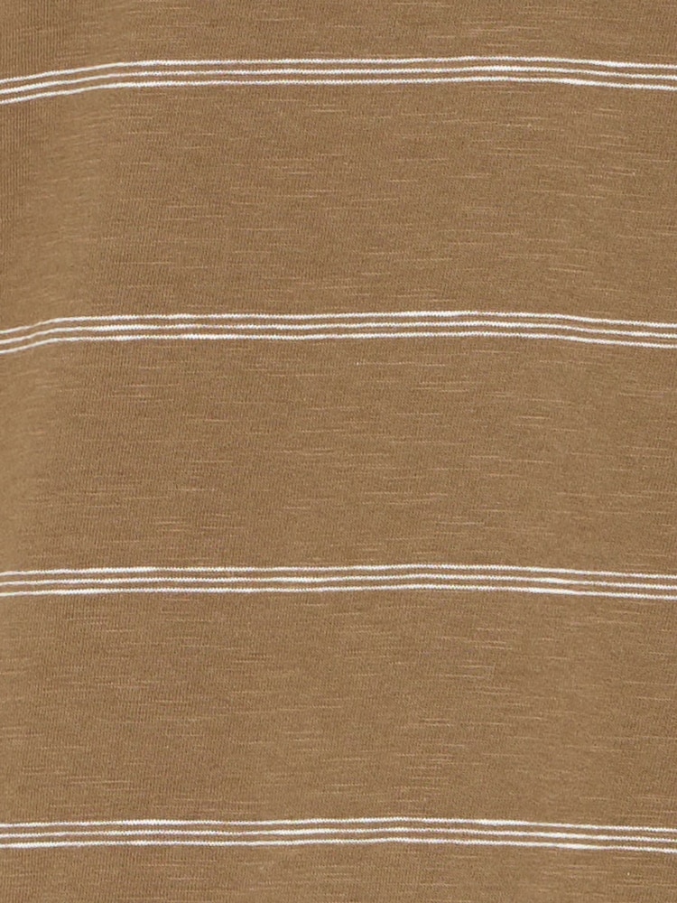 Casual Friday Brown Cflie Crew Neck Striped Slub T-Shirt - Image 8 of 8 Casual Friday Brown Cflie Crew Neck Striped Slub T-Shirt - Image 8 of 8