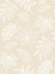 Hoopla Walls Soft Sand Leaf Silhouette A4 Wallpaper Sample - Image 1 of 1