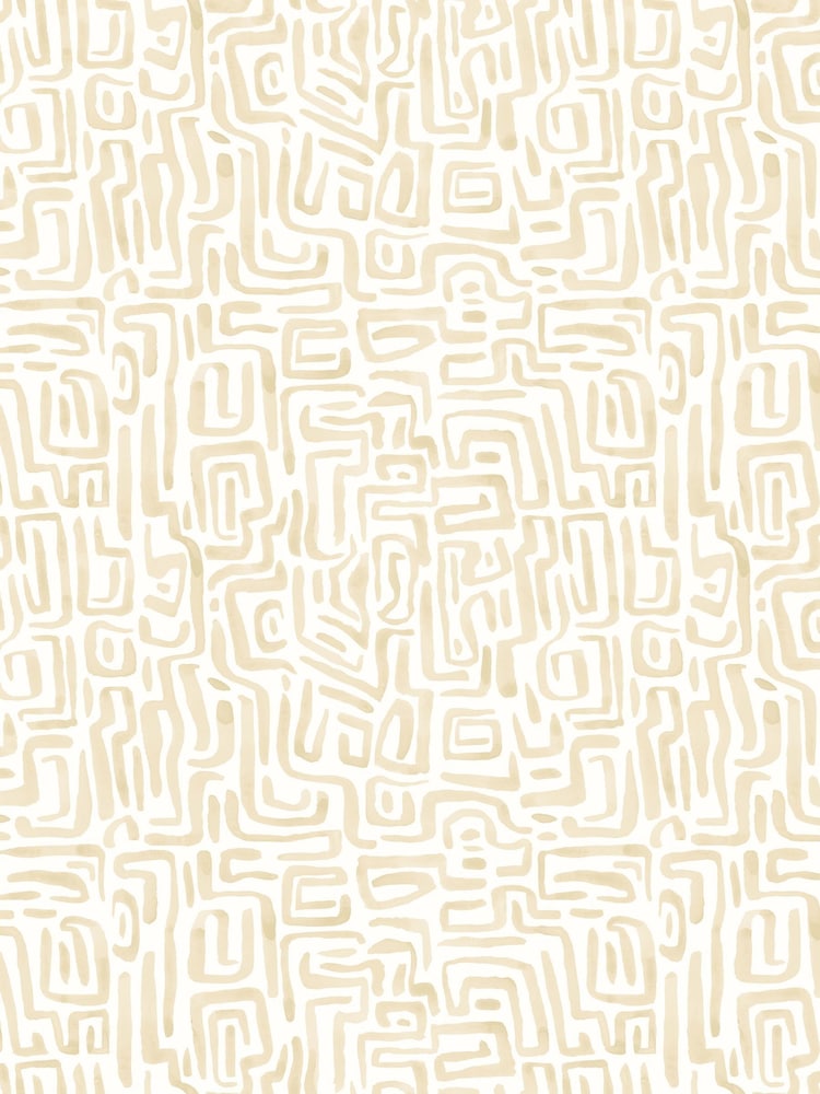 Hoopla Walls Soft Straw Maze Squiggle Wallpaper A4 Sample - Image 1 of 1