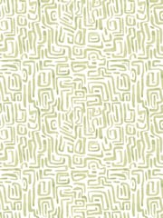 Hoopla Walls Olive Mix Maze Squiggle Wallpaper A4 Sample - Image 1 of 1