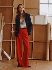 Boden Red Belgravia Linen Trousers - Image 1 of 7