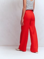 Boden Red Belgravia Linen Trousers - Image 4 of 7