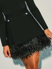Lipsy Faux Fur Hem Knitted Party Dress (5-16yrs) - Bilde 2 av 5