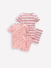 Boden Pink Short Pyjamas 2 Pack - Image 1 of 3