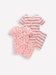 Boden Pink Short Pyjamas 2 Pack - Image 2 of 3