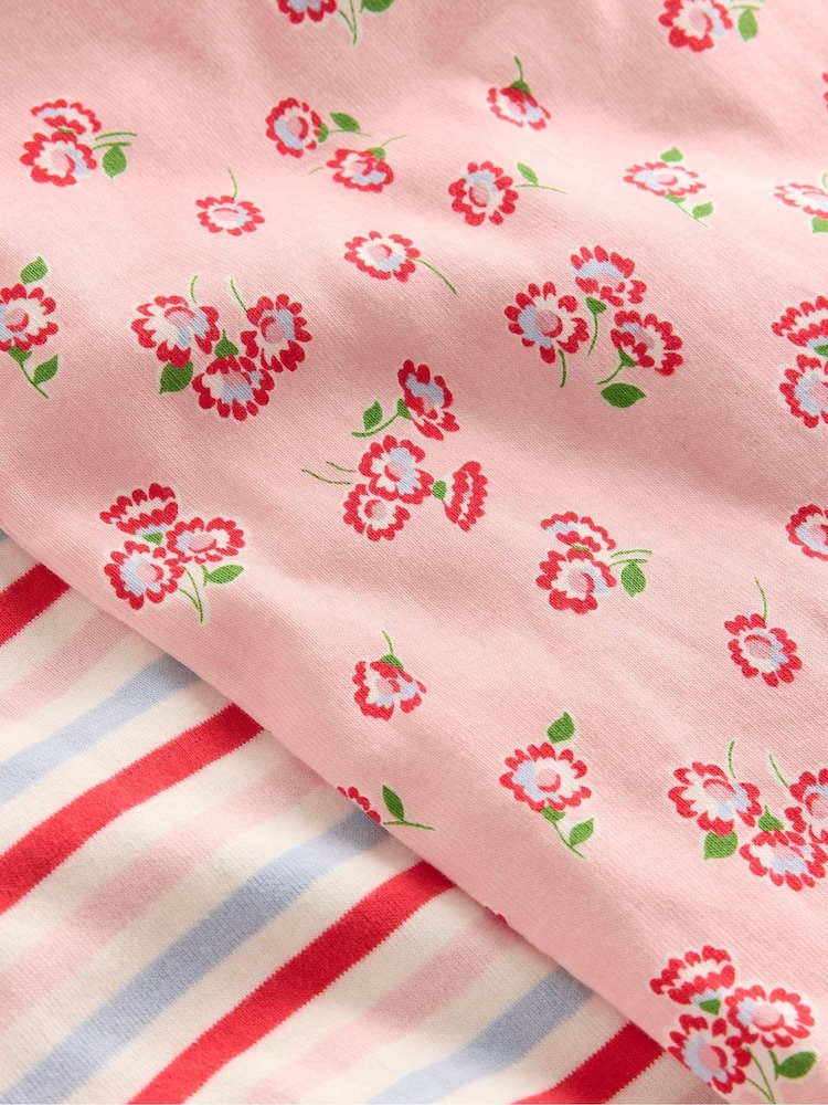 Boden Pink Short Pyjamas 2 Pack - Image 3 of 3