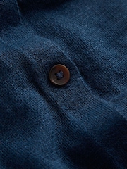 Boden Blue Agnes Collar Linen Cardigan - Image 6 of 6