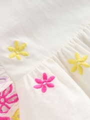 Boden Cream Fabric Mix Broderie Top - Image 3 of 3