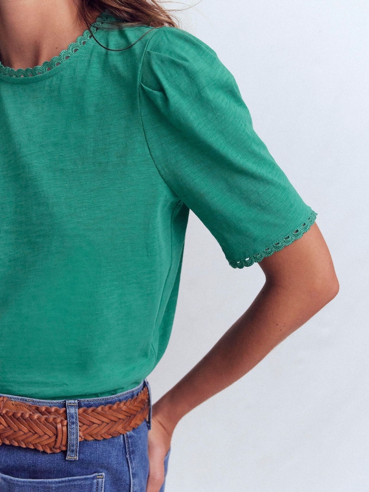 Boden Green Ali Scallop T-Shirt - Image 2 of 5