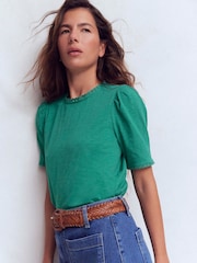 Boden Green Ali Scallop T-Shirt - Image 4 of 5