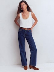 أبيض - سترة ياقة مفتوحة برّاقة من Boden - Image 4 of 5