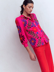 Boden Pink Alicia Linen Top - Image 4 of 6