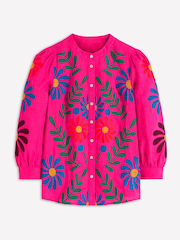 Boden Pink Alicia Linen Top - Image 6 of 6