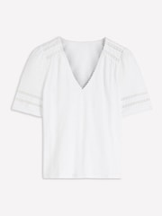 Boden Poppy Trim V-Neck T-Shirt - صورة 5 من 5