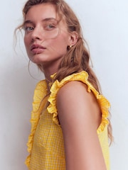 Boden Yellow Isabel Sleeveless Linen Top - Image 6 of 7