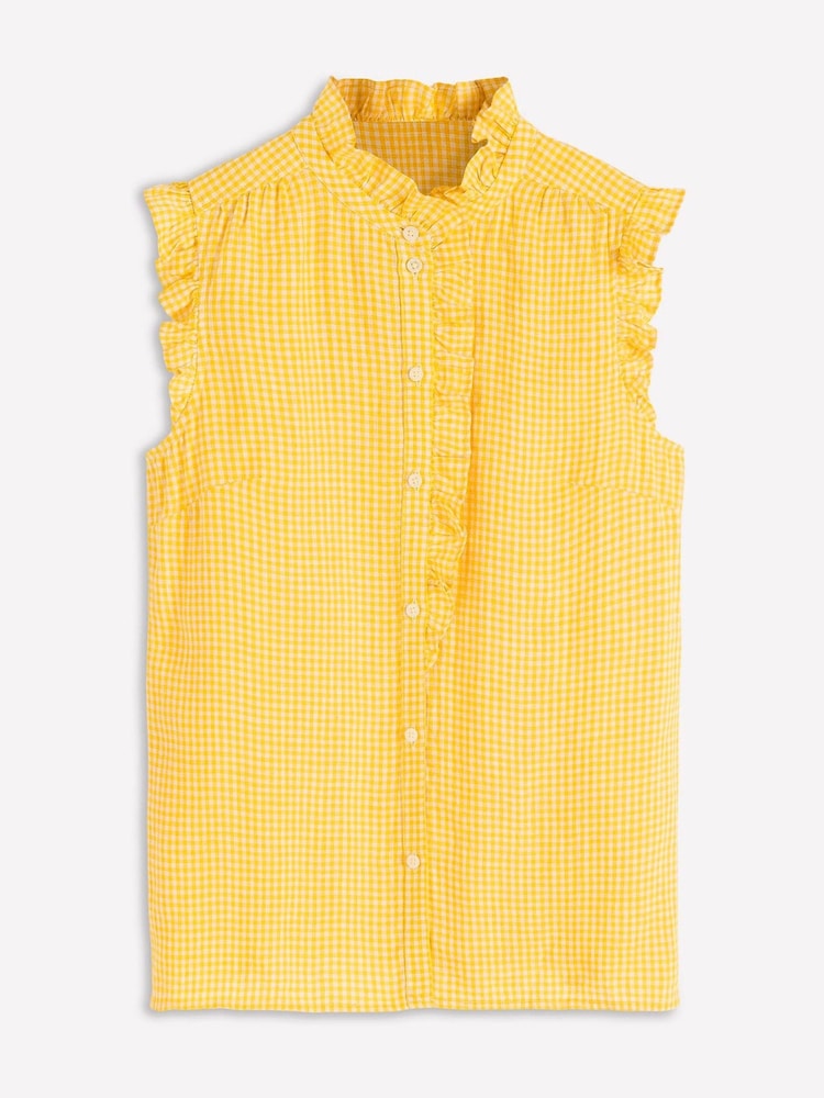 Boden Yellow Isabel Sleeveless Linen Top - Image 7 of 7