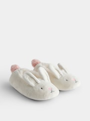 JoJo Maman Bébé Cream Bunny Ballet Slippers - Image 1 of 4