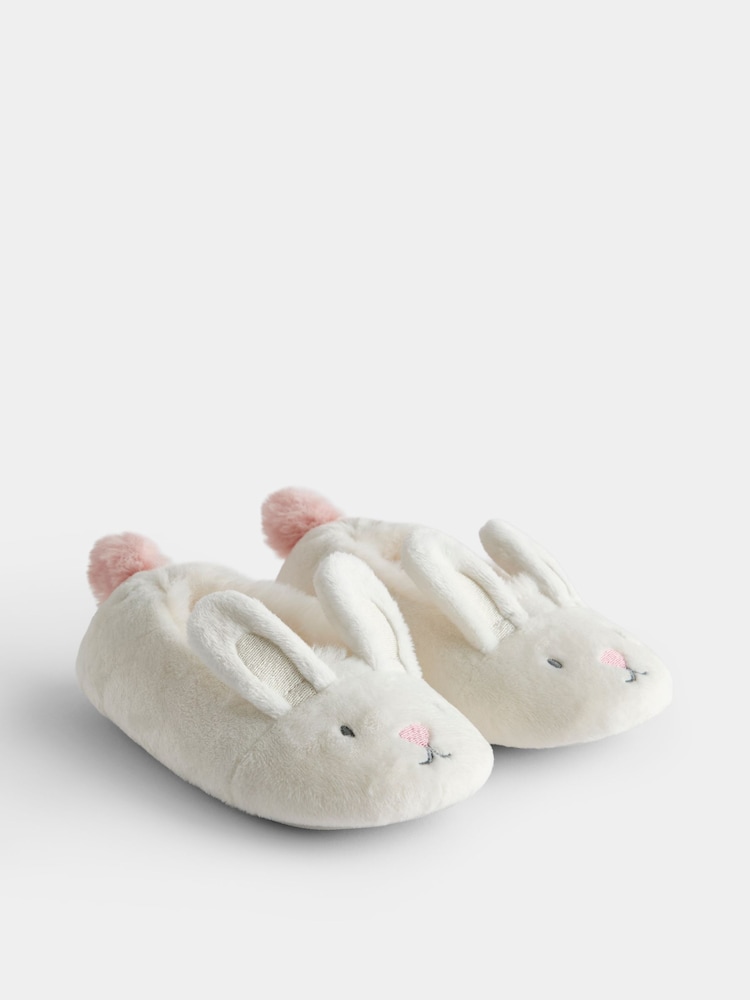 JoJo Maman Bébé Cream Bunny Ballet Slippers - Image 1 of 4 JoJo Maman Bébé Cream Bunny Ballet Slippers - Image 1 of 4