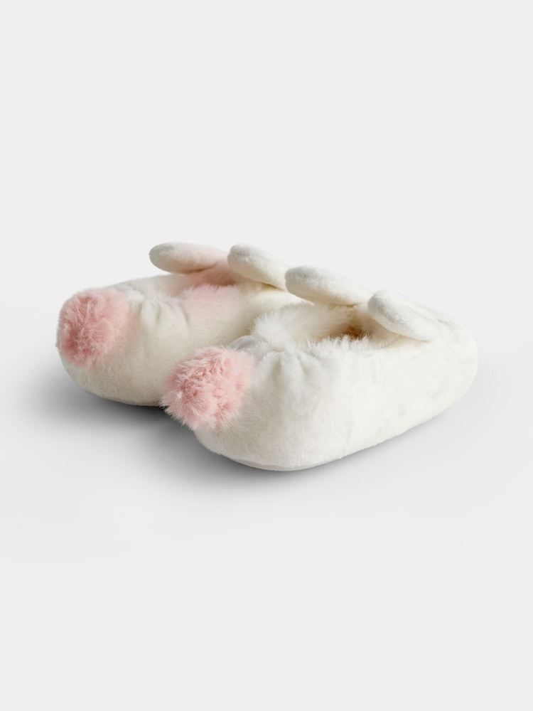 JoJo Maman Bébé Cream Bunny Ballet Slippers - Image 2 of 4 JoJo Maman Bébé Cream Bunny Ballet Slippers - Image 2 of 4