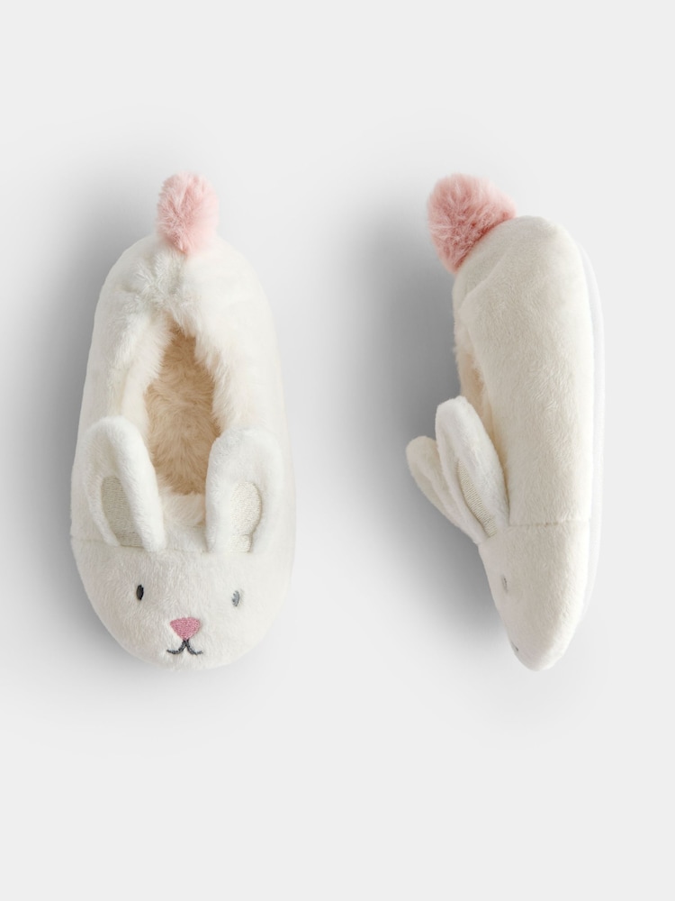 JoJo Maman Bébé Cream Bunny Ballet Slippers - Image 4 of 4 JoJo Maman Bébé Cream Bunny Ballet Slippers - Image 4 of 4