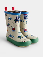 JoJo Maman Bébé Stone Construction Cosy Lined Wellies - Image 1 of 4