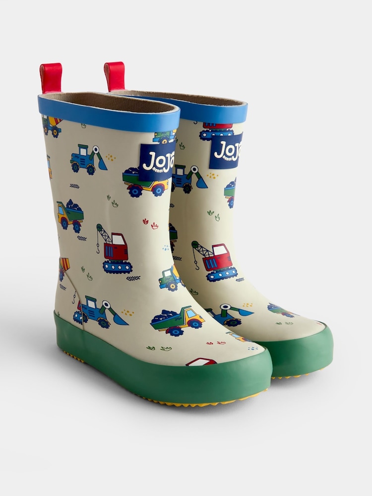 JoJo Maman Bébé Stone Construction Cosy Lined Wellies - Image 1 of 4 JoJo Maman Bébé Stone Construction Cosy Lined Wellies - Image 1 of 4