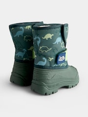 JoJo Maman Bébé Green Dinosaur Alpine Snow Boot - Image 2 of 4