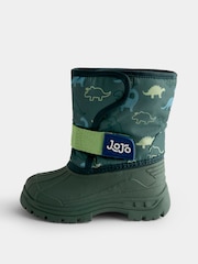 JoJo Maman Bébé Green Dinosaur Alpine Snow Boot - Image 3 of 4