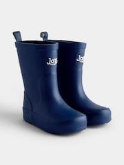 JoJo Maman Bébé Navy Blue Plain Wellies - Image 2 of 5