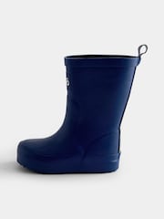 JoJo Maman Bébé Navy Blue Plain Wellies - Image 4 of 5