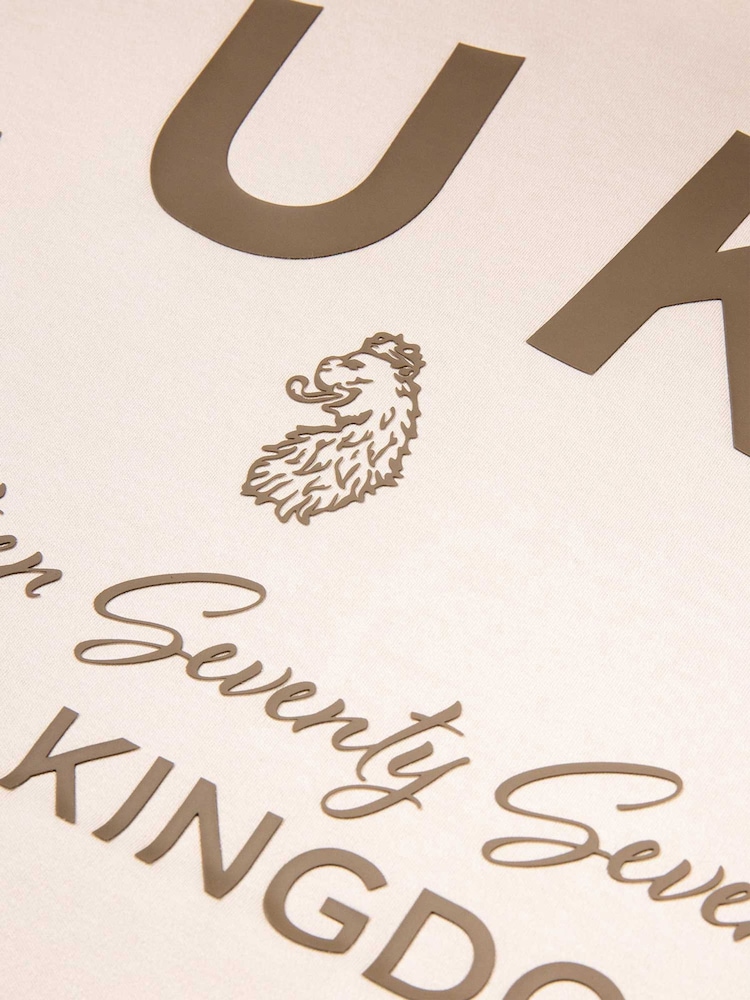 Luke 1977 Cream Drayton Relaxed Fit T-Shirt - Image 6 of 6