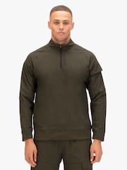 Luke 1977 Green Gran Paradiso Cogne Zip Through Sweatshirt - Image 1 of 7