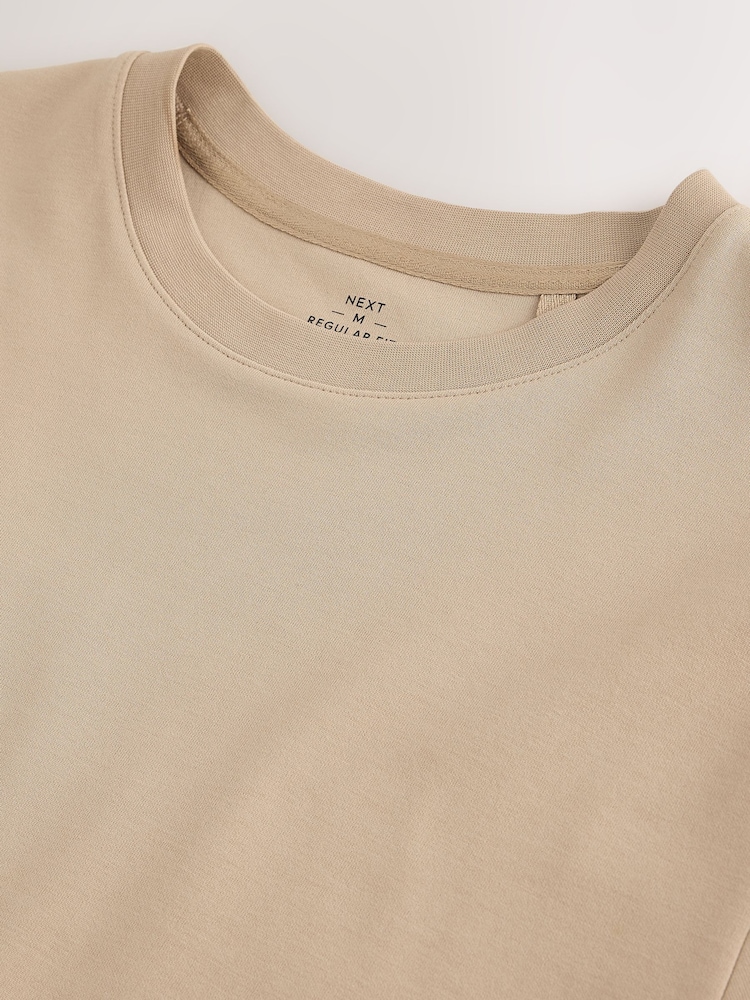 Brown Neutral Regular Fit Motionflex Soft Heavyweight T-Shirt - Image 3 of 3