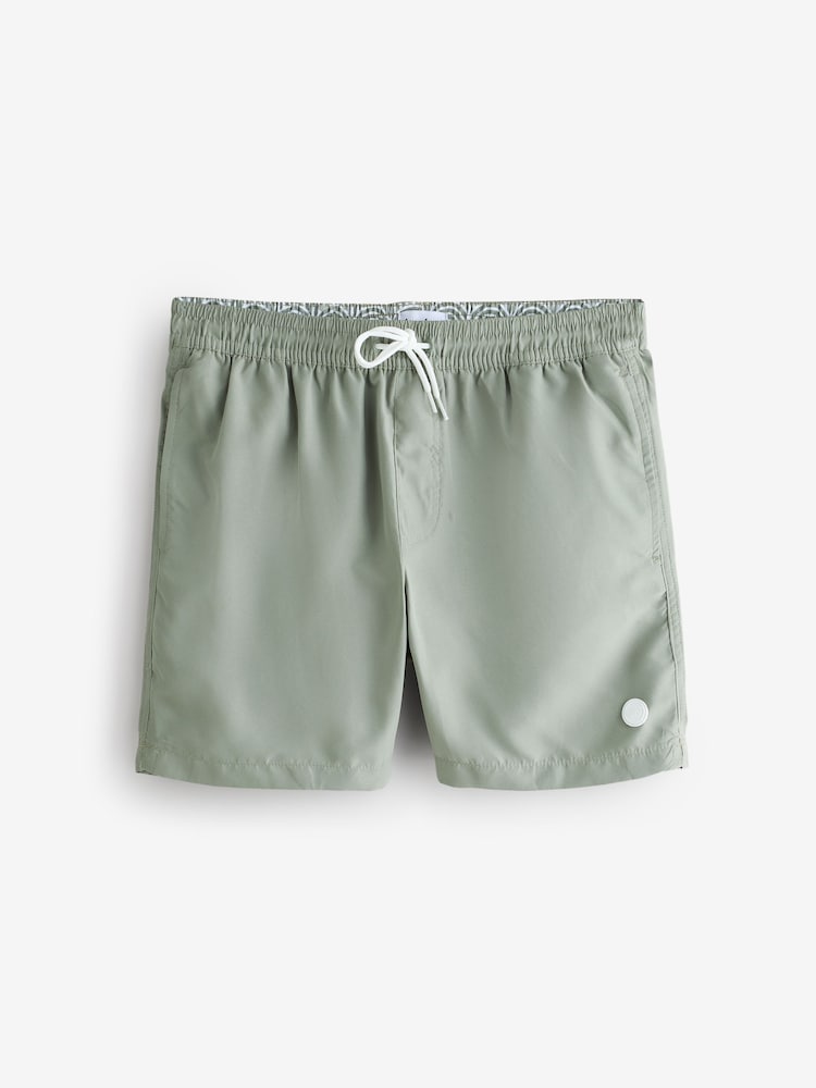 Threadbare Green Geo Arch Print Quick Dry Swim Shorts 2 Pack - Image 3 of 3 Threadbare Green Geo Arch Print Quick Dry Swim Shorts 2 Pack - Image 3 of 3