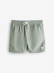 Threadbare Green Geo Print Quick Dry Swim Shorts 2 Pack - Image 8 of 8