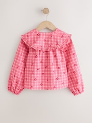 Վարդագույն - Gingham Cherry Blouse (3-16yrs) - Պատկեր 4 7-ից