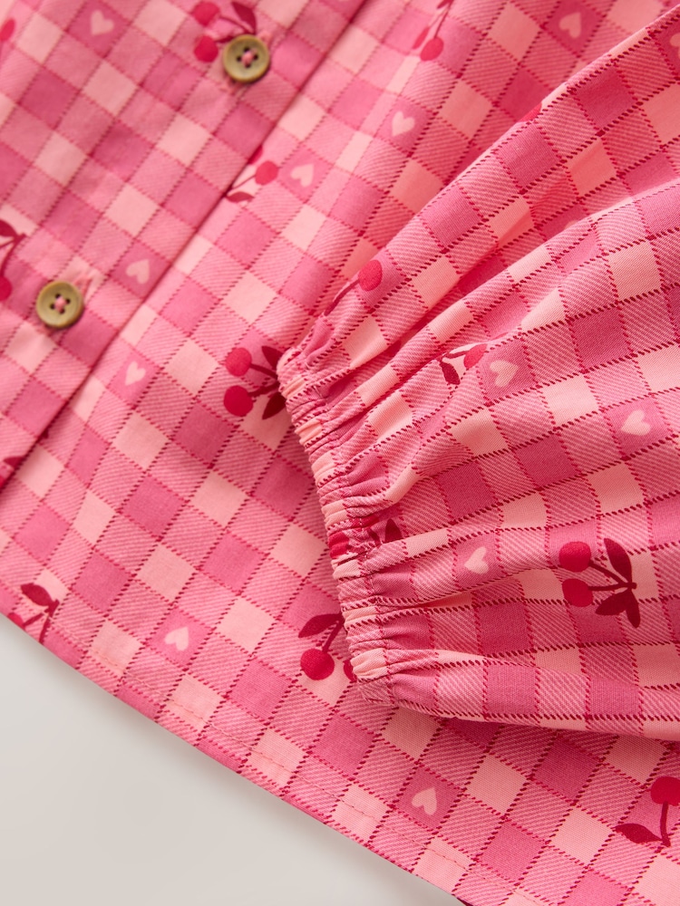 Վարդագույն - Gingham Cherry Blouse (3-16yrs) - Պատկեր 7 7-ից