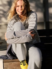 self. Grey Stripe T-Shirt with Mock Layer - Image 5 of 6