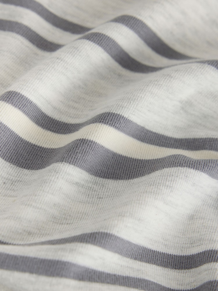 self. Grey Stripe T-Shirt with Mock Layer - Image 9 of 9