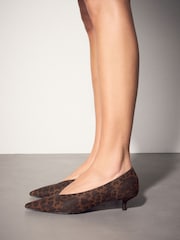 Leopard Extra Wide Fit Forever Comfort® Court Kitten Heels - Image 1 of 8