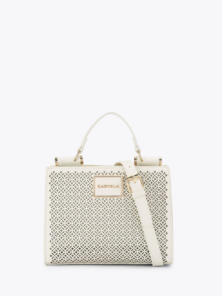 Carvela White Jessica Laser Mini Bag - Image 1 of 4