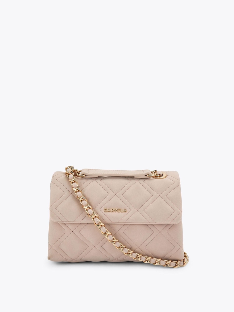 Carvela Pink Nude Rosa Chain Shoulder Bag - Image 1 of 4