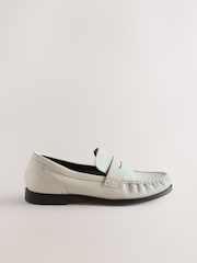 Bone Forever Comfort® Leather Ruched Saddle Loafers - Image 8 of 10