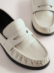 Bone Forever Comfort® Leather Ruched Saddle Loafers - Image 9 of 10